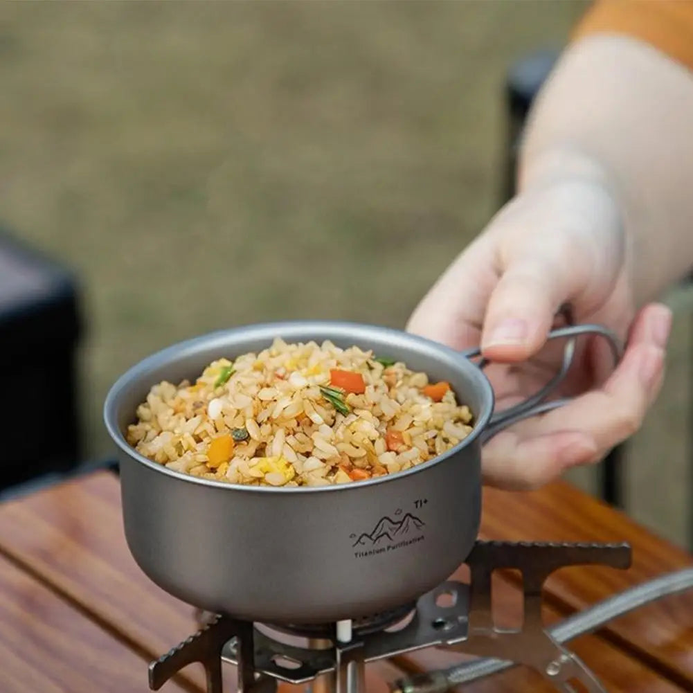 Titanium Camping Pot | Ultralight Foldable Backpacking Cookware