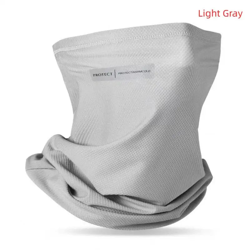 Ice Silk Sunscreen Face Mask – Outdoor UV Protection Peaceful Pleasures Health and Wellness Light gray
