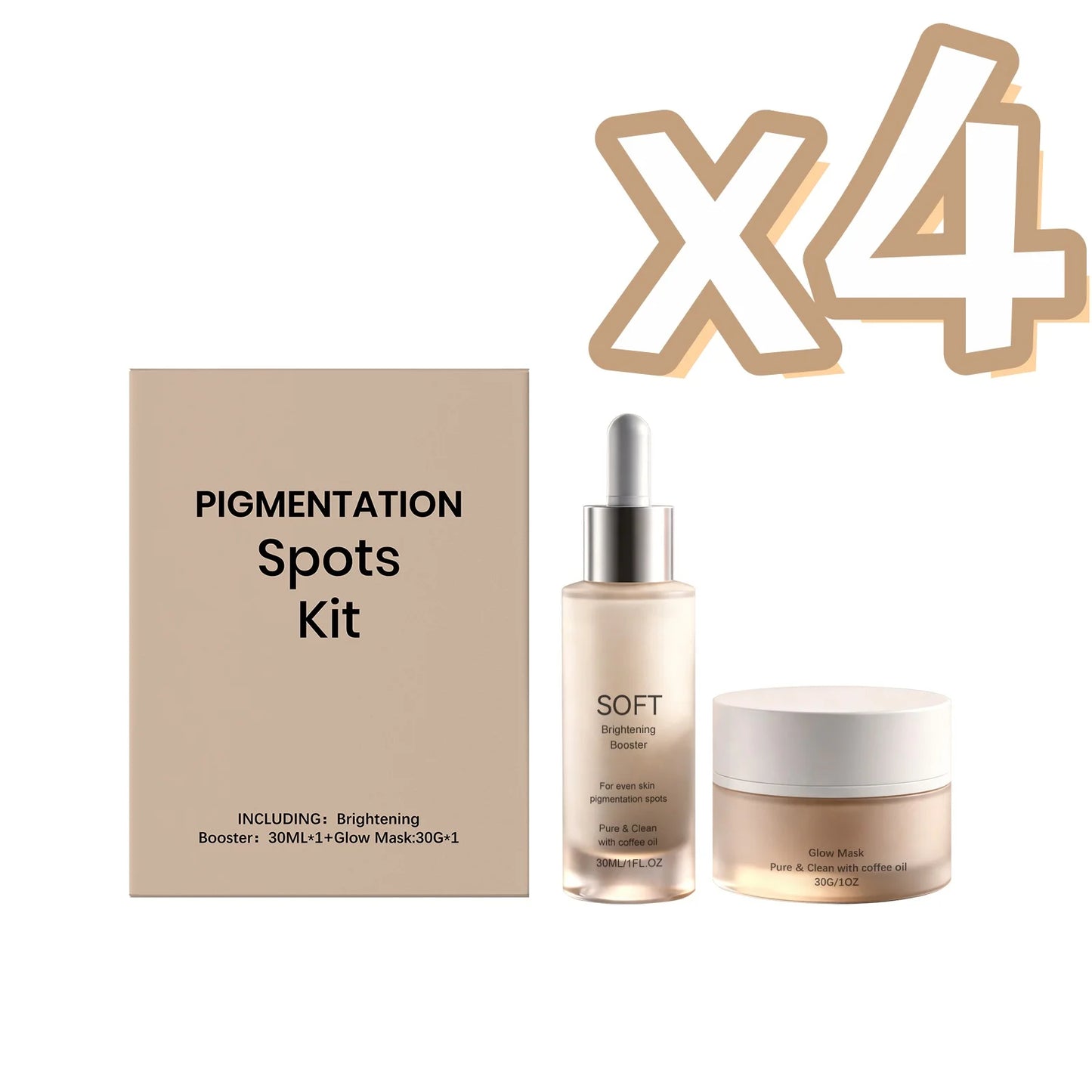 Brightening Essence Mask Set for Glowing Skin Care Peaceful Pleasures Health and Wellness 1set Boxed x 4