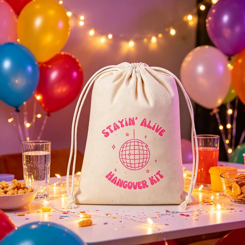 Stayin' Alive Hangover Kit Bags – 5pcs Bachelorette Party Favors