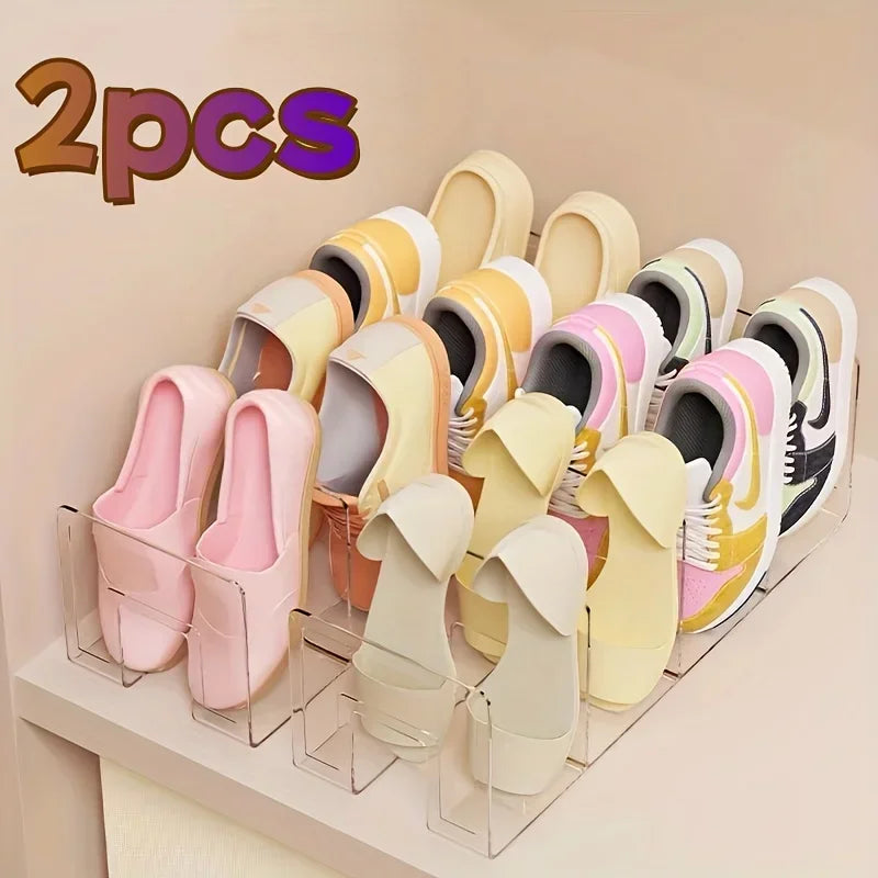 Vertical Shoe Rack Organizer 2/4 Pack – Space-Saving Storage