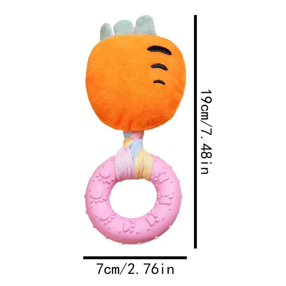 Squeaky Plush Dog Toy – Cheese Chew & Teething Toy for Dogs