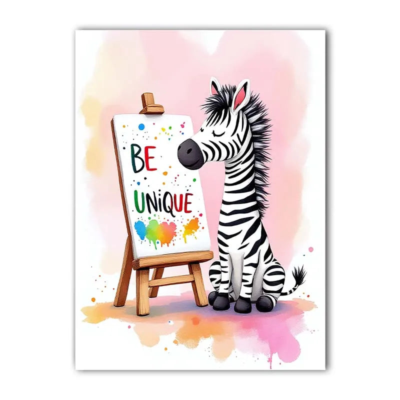 Nordic Animal Nursery Canvas Wall Art – Kids Room Decor Nursery Canvas Print Peaceful Pleasures Health and Wellness 04 30x40cm No Frame China Mainland