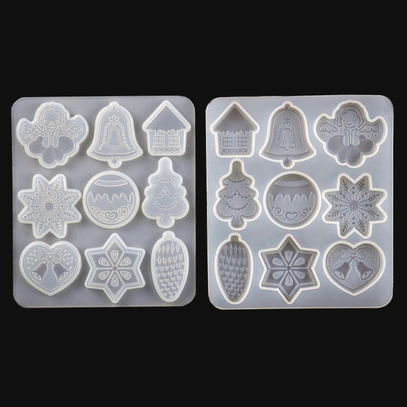 Christmas Round Ornament Silicone Mold | Epoxy Resin DIY Craft