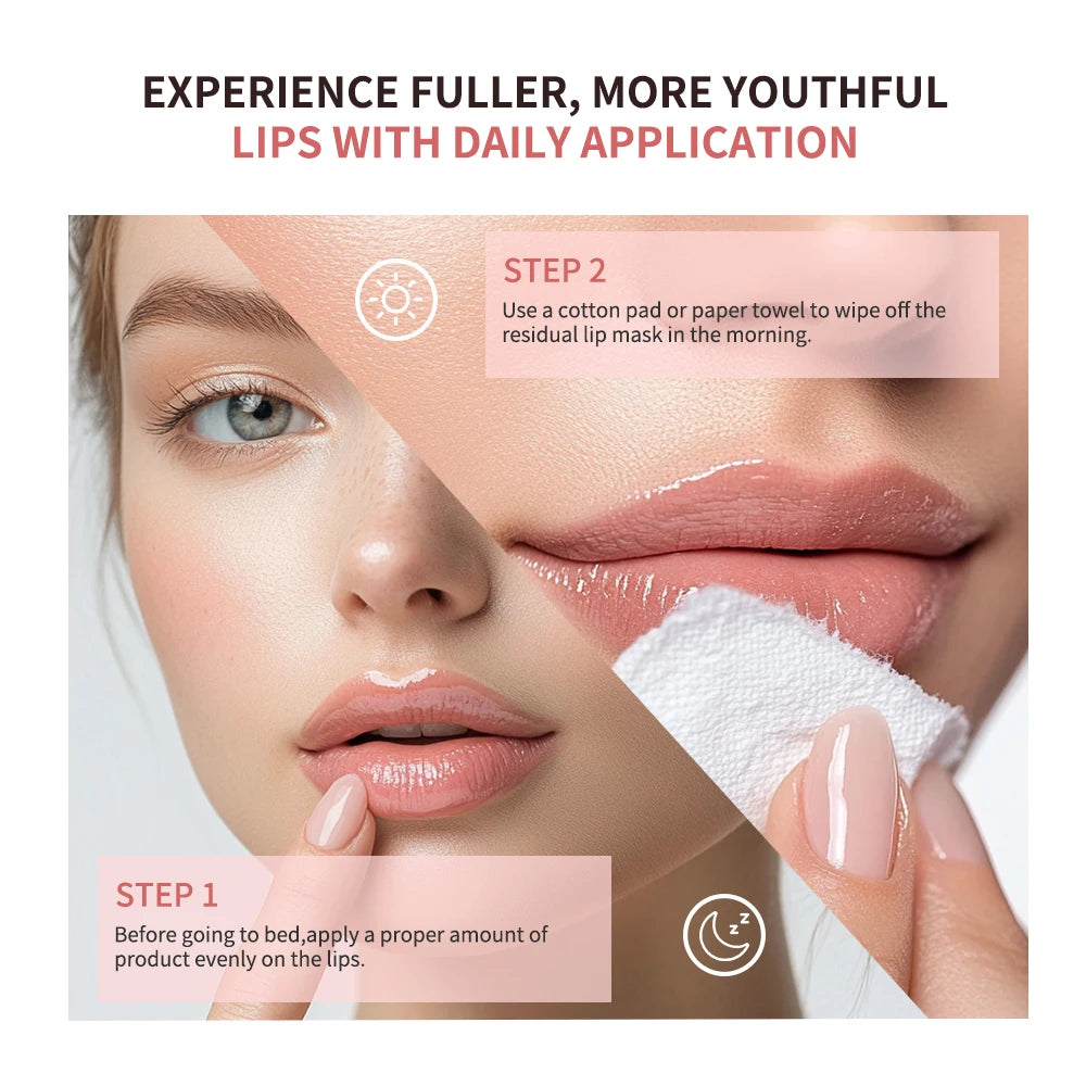 Lip Sleeping Mask Peach Moisturizing And Collagen Enhancing Restores Hydrates And Volumizes Dry And Chapped Lips Care Products Peaceful Pleasures Health and Wellness