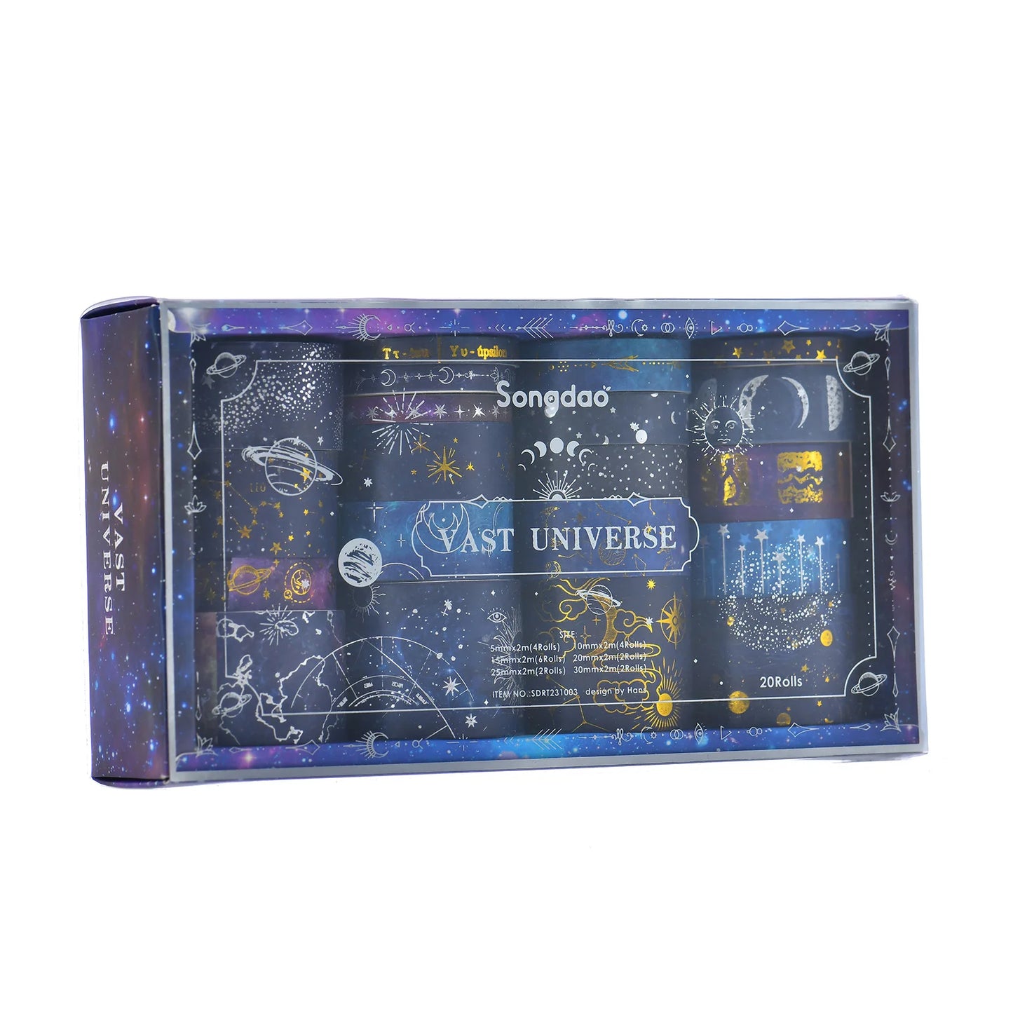 Bview Art Galaxy Washi Tape 20 Rolls Cute Starry Scrapbooking