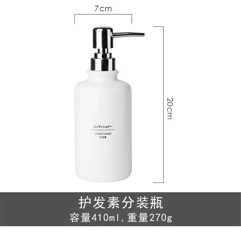 Ceramic Liquid Soap Dispensers, Emulsion Sub Bottl, Latex Bottles, Bathroom Accessories Set, Wedding Gift, 1piece Peaceful Pleasures Health and Wellness China Mainland hair conditioner