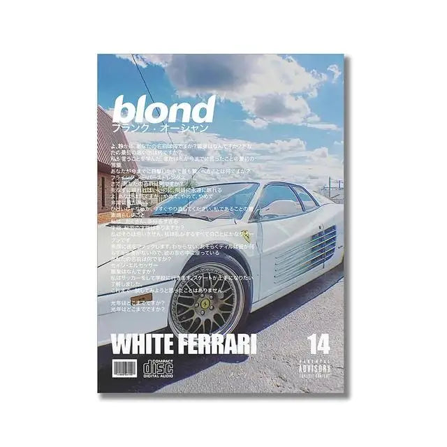 Frank Ocean Blond Album Canvas Poster | Retro Music Wall Art