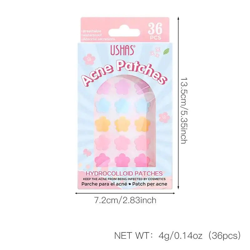 USHAS Flower Hydrocolloid Acne Patches – Breathable & Invisible