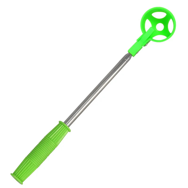 Golf Ball Retriever for Water Telescopic Portable Golf Ball Picker Steel Golf Ball Pick Up Grabber With Automatic Locking Scoop Peaceful Pleasures Health and Wellness green