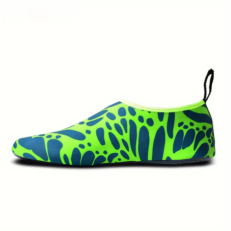 Men Women Quick Dry Water Shoes Non-Slip Barefoot Swimming Diving Socks for Summer Beach Surf Pool Multicolor Peaceful Pleasures Health and Wellness 46-47 Green