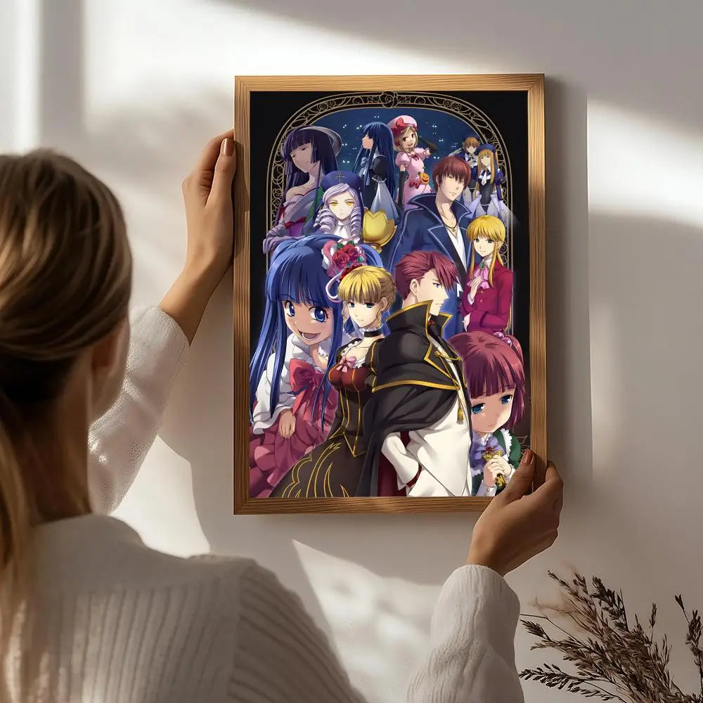 Umineko When They Cry Anime Poster – HD Self-Adhesive Wall Art Anime Wall Poster Peaceful Pleasures Health and Wellness White8 50X70cmNoframe