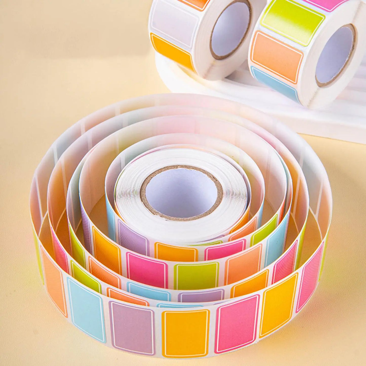 500-Pack Colored Waterproof Label Stickers – Food, Name & Date