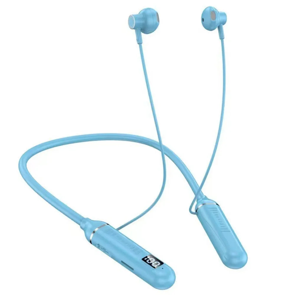 Waterproof Bluetooth Earphone Bluetooth 5.3 Aluminum Alloy Wireless Headphones Bilateral Stereo With Microphone Peaceful Pleasures Health and Wellness blue