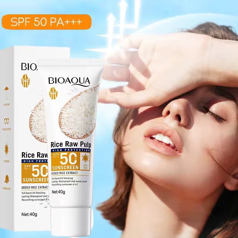 Facial Sunscreen Cream SPF 50+ Body Protector Solar Lotion Long-Lasting Non-Greasy Prevent Sunburn UV Protection Sun Sunblock Peaceful Pleasures Health and Wellness 40g Sunscreen Cream