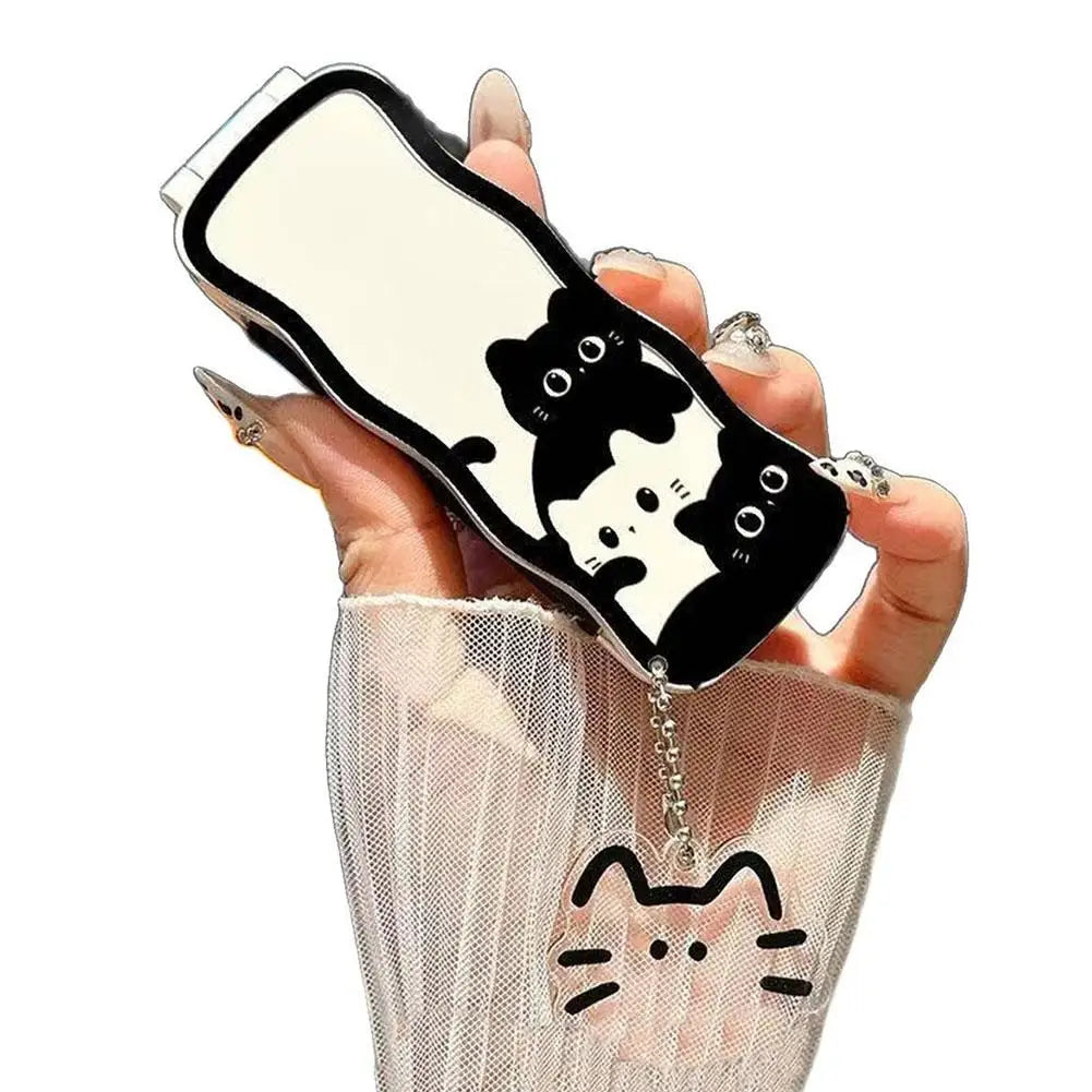 2-in-1 Foldable Hair Brush & Makeup Mirror – Travel Comb