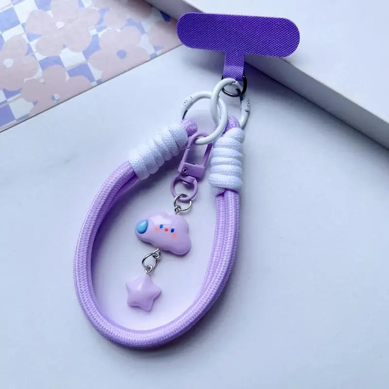 Handmade Acrylic Cloud Phone Lanyard & Keychain Pendant