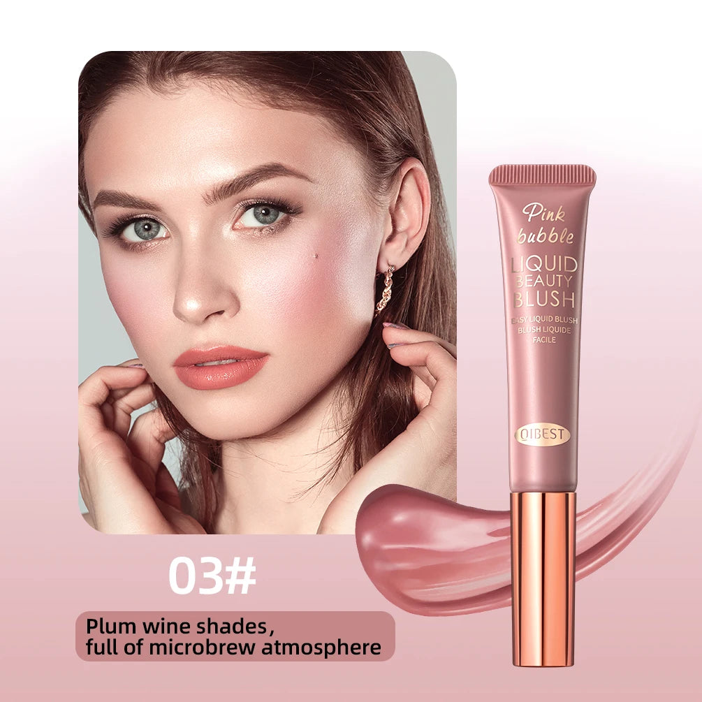 QIBEST Face Blusher Peach Cream Makeup Blush Palette Cheek Contour Blush Cosmetics Blusher Cream Korean Makeup Rouge Tint Blush Peaceful Pleasures Health and Wellness 9 China Mainland