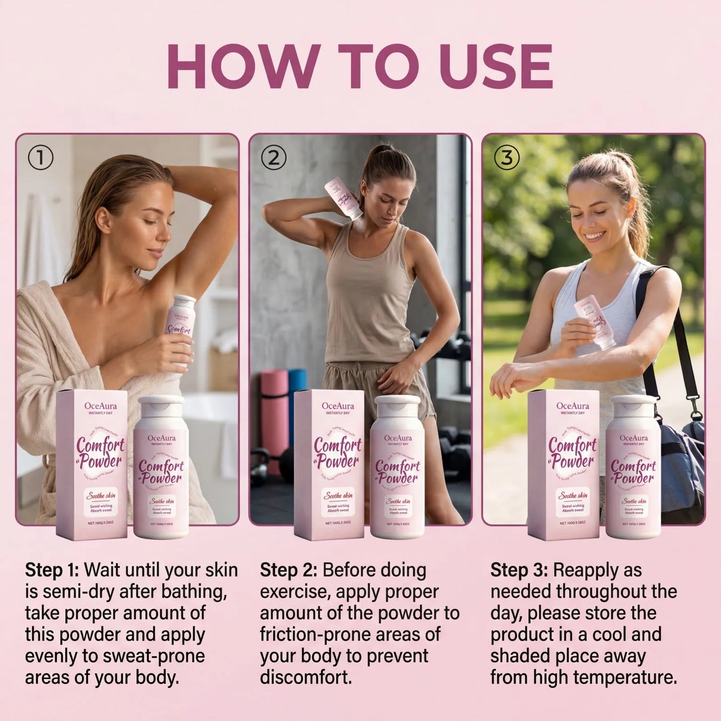 Talc-Free Instant Dry Body Powder | Sweat Absorbing Summer Care