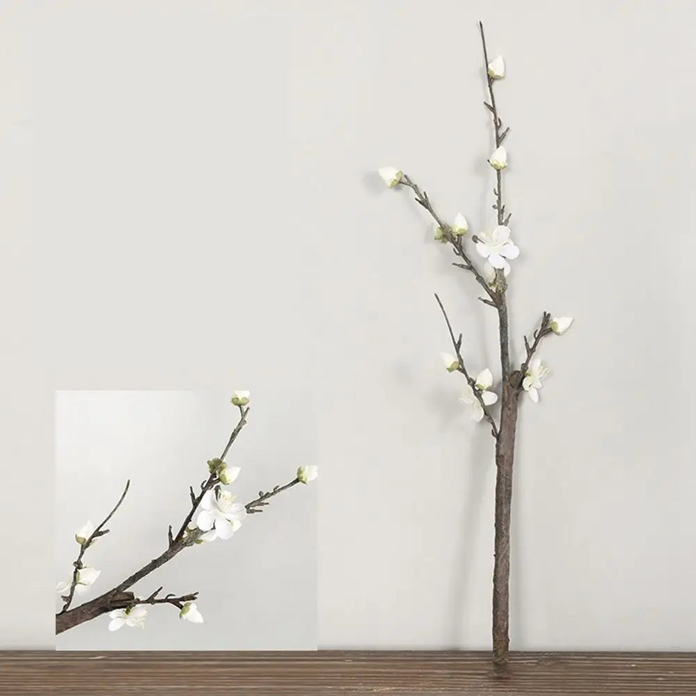 Silk Plum Blossom Branch Artificial Flowers | Home & Party Decor