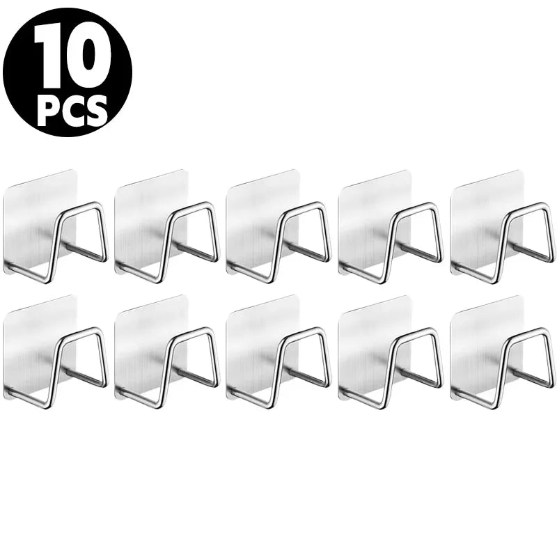 1pc-6pcs Stainless Steel Sink Sponge Rack For Sponge Steel Wire Ball Draining Paste The Inner Wall Of The Sink Kitchen Supplies Peaceful Pleasures Health and Wellness 10pcs-sliver