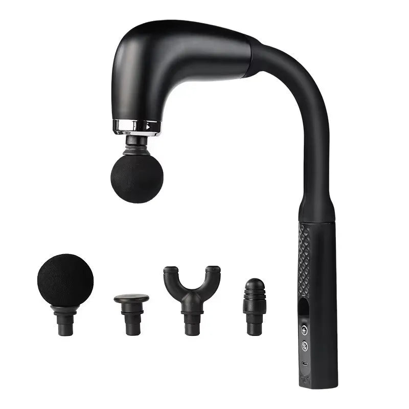 2025 New Smart Fascia Gun Electric Massager Massage Hammer Electric Fascia Gun Home Handheld Hammer Back Artifact Christmas Gift Peaceful Pleasures Health and Wellness Black