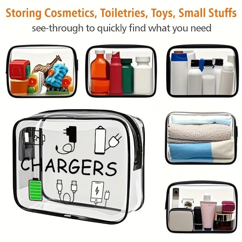 Transparent Travel Cosmetic Bag – Large Waterproof PVC Makeup