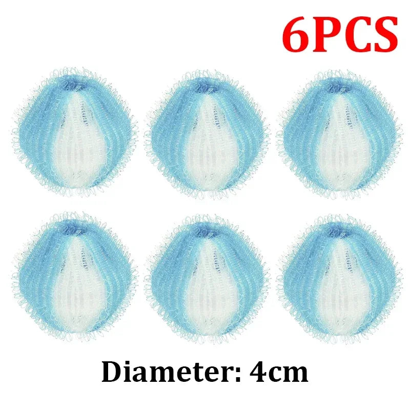 6/12pcs Downy Laundry Balls Pet Hair Remover Washing Capsules Removes Lint Personal Care Clothes Limpieza Reusable Ball Catch Peaceful Pleasures Health and Wellness Style D-6PCS