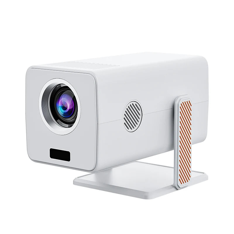 Digital Projector 1080P HD Suppor 4k Projectors Smart Voice Remote Control Android Wifi Bluetooth Plus Console Portable Projecto Peaceful Pleasures Health and Wellness White AU Plug