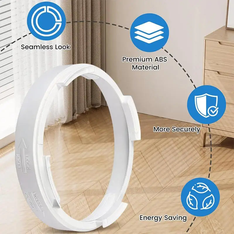 Portable AC Exhaust Duct Connector | 6-Inch ABS Hose Adapter