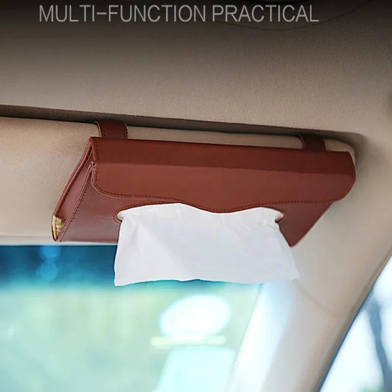 1 Piece Car hanging sunroof sunshade tissue box car tissue box car hanging tissue box creative auto supplies Peaceful Pleasures Health and Wellness Brown