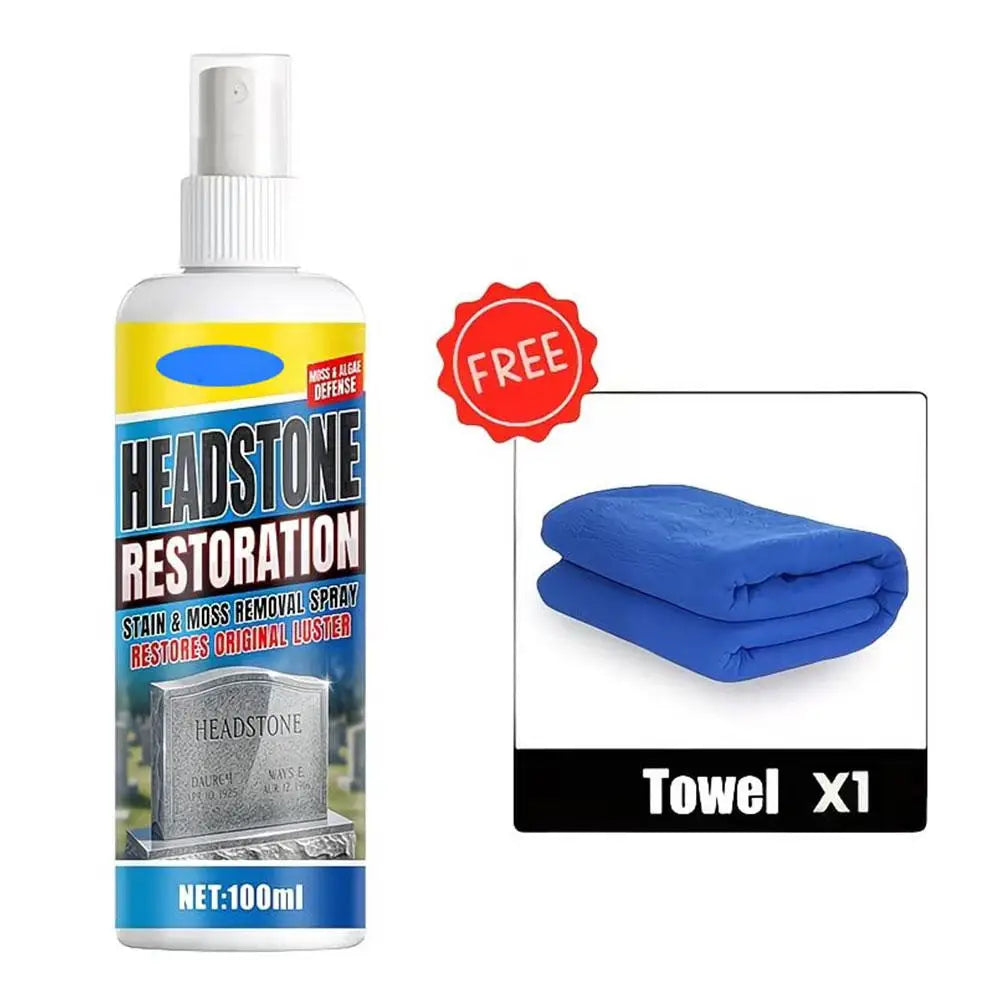 Multipurpose Headstone Cleaner Spray Remove Stains Dirt Moss Fast Acting No Corrosion Granite Marble Gravestone Cleaner Peaceful Pleasures Health and Wellness 1PC