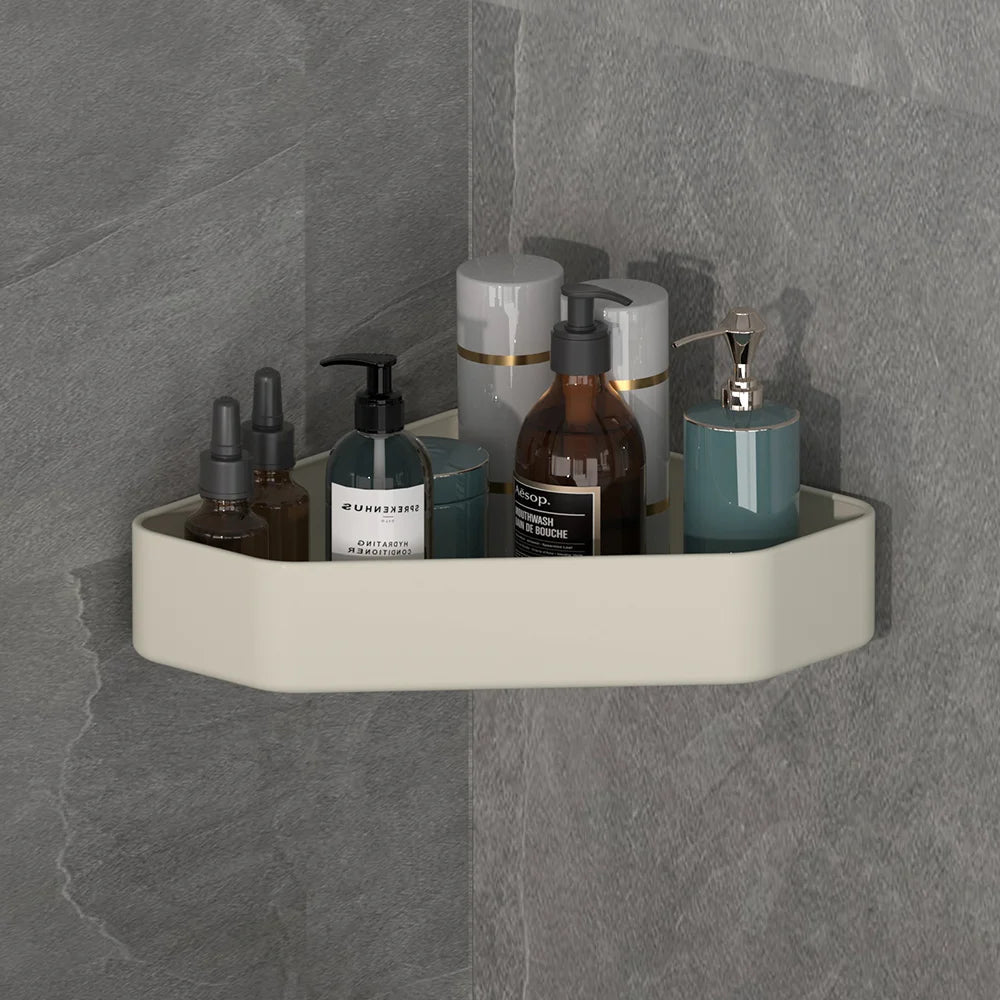 Aluminum Corner Bathroom Shelf | Wall Mounted Shower Organizer