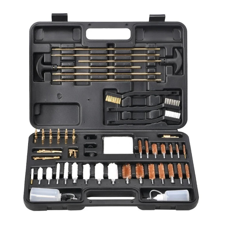 Universal Gun Cleaning Kit with Brass Rods Handgun Firearm Cleaner Tool Hunting Accessories Glock19 M16 Ar15 Hunting Accessories Peaceful Pleasures Health and Wellness black