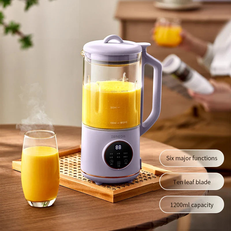 800ml Electric Soy Milk Maker & Blender – 10-Blade Wall Breaker
