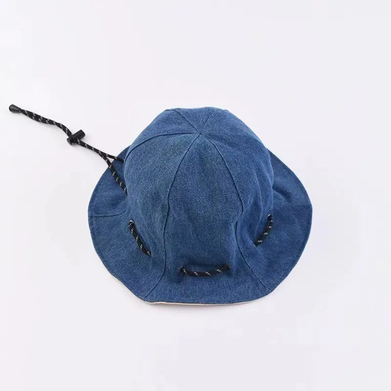 Women's Wide Brim UV Sun Visor Hat – Korean Style Beach Cap Wide Brim Sun Hat Peaceful Pleasures Health and Wellness Blue