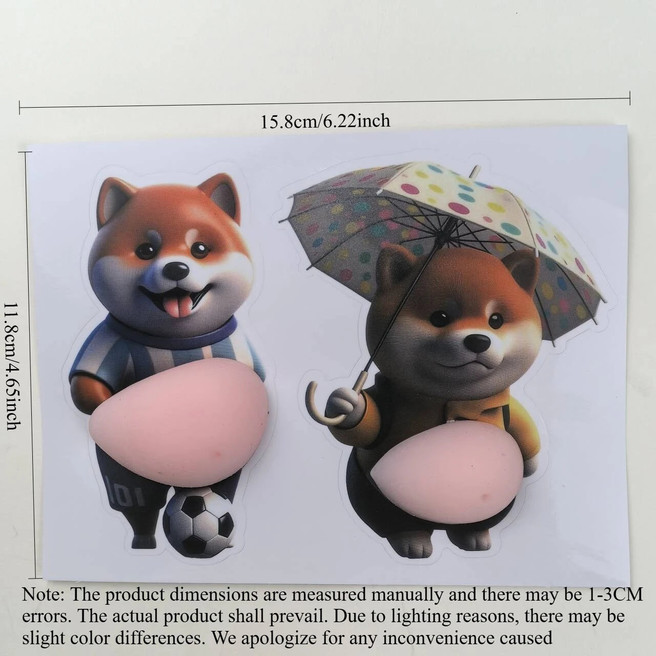 Squeezable Big Belly Corgi Silicone Anti Collision Sticker Creative Adorable Stress Relief Fridge Decal for Car and Home Decor Peaceful Pleasures Health and Wellness D style 2pcs