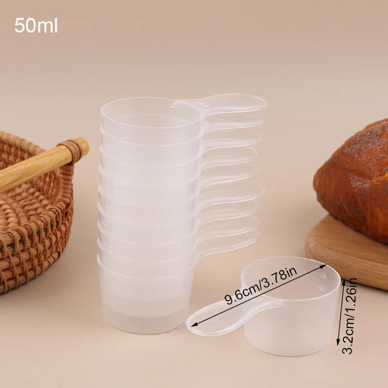 10-Pack Transparent Measuring Spoons 15/25/30/35g ML Scale