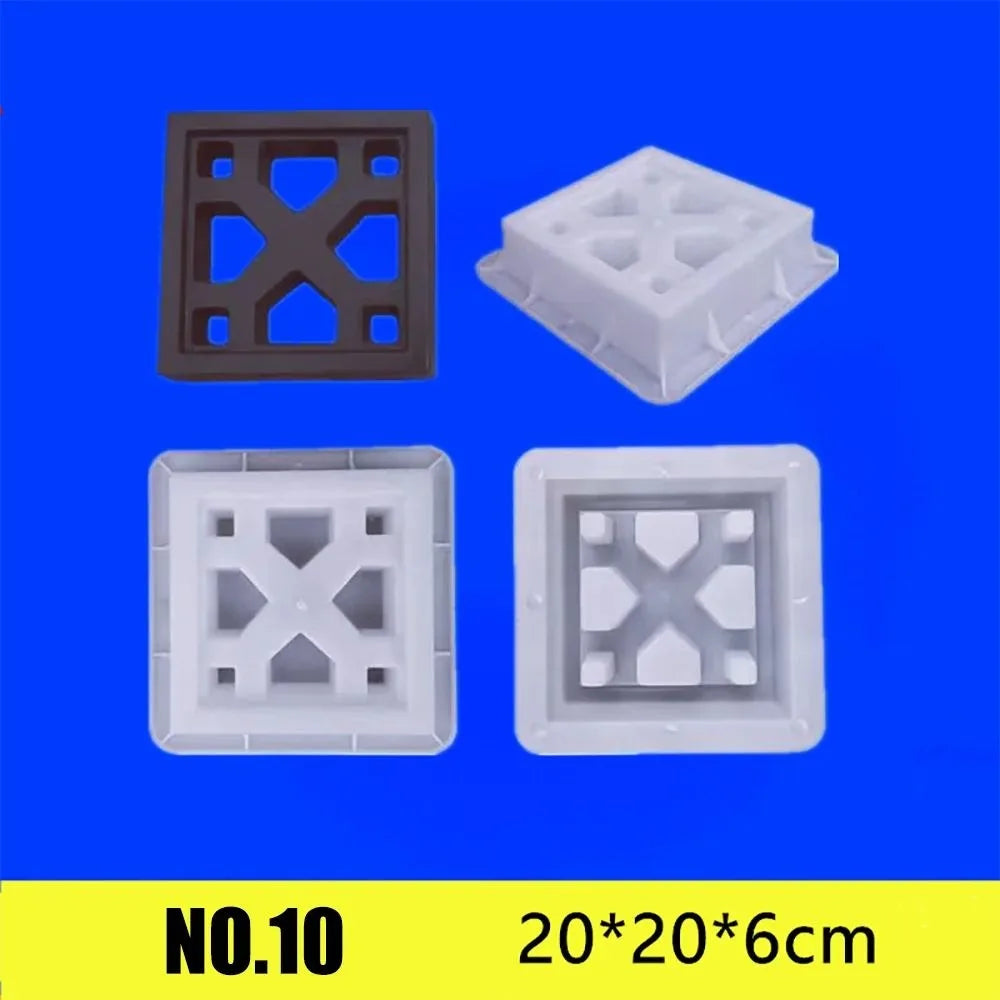 Plastic Square Brick Mold 20x20cm | 3D Antique Cement Garden