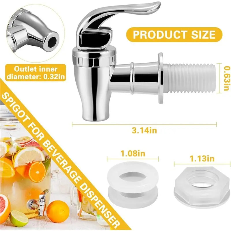 Y51A-For Drink Dispenser Spout 2 Pack Replacement Push Style Spigot For Beverage Dispenser Carafe Peaceful Pleasures Health and Wellness