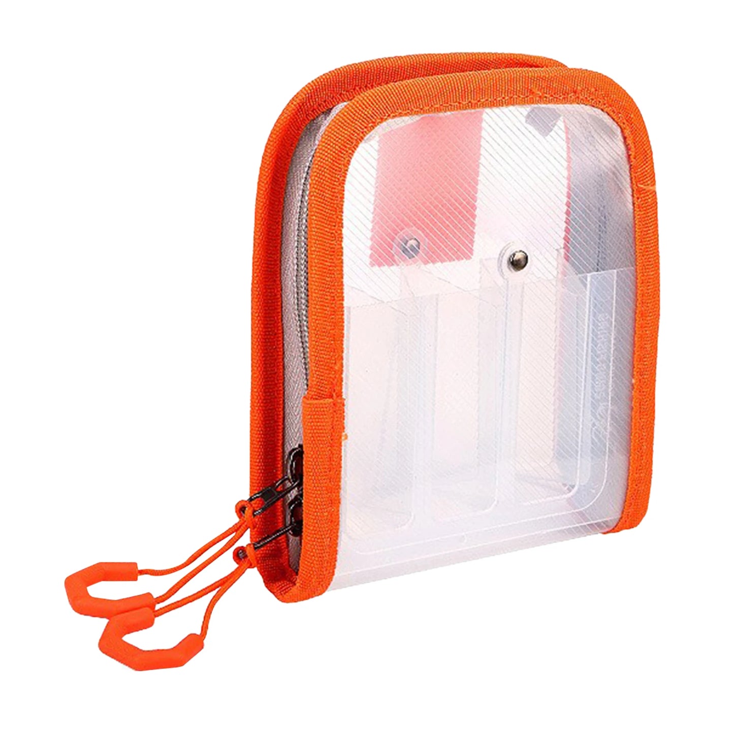 Lure Fishing Gear Storage Bag 6 Grid Portable Squid Jig Lure Hook Storage Case Fishing Tackle Bag Fishing Accessories Organizer Peaceful Pleasures Health and Wellness Orange
