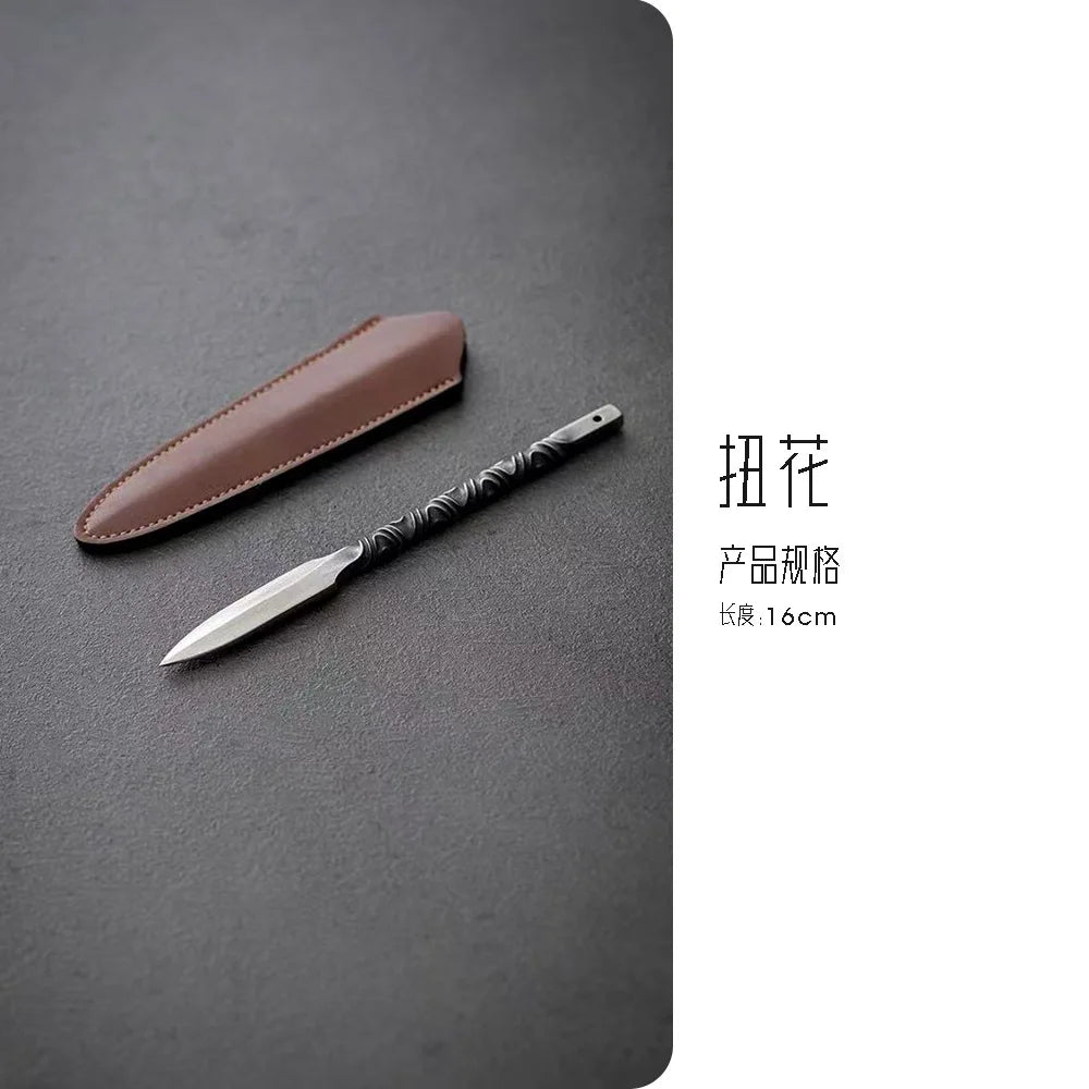 Yishi Tea Talk Chinese Pu'er Tea Knife Retro Diamond Tea Needle Split Tea Brick Tea Pry Tea Cone Tool Tea Ceremony Accessories Peaceful Pleasures Health and Wellness A