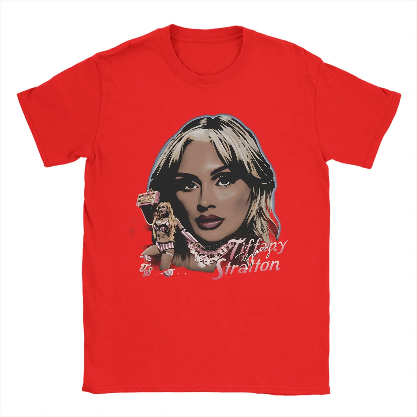Tiffany Stratton T-Shirt Summer 100% Cotton T Shirts For Man Harajuku Casual Tee Shirt Short Sleeve Y2K Funny Top Tees Peaceful Pleasures Health and Wellness Red L