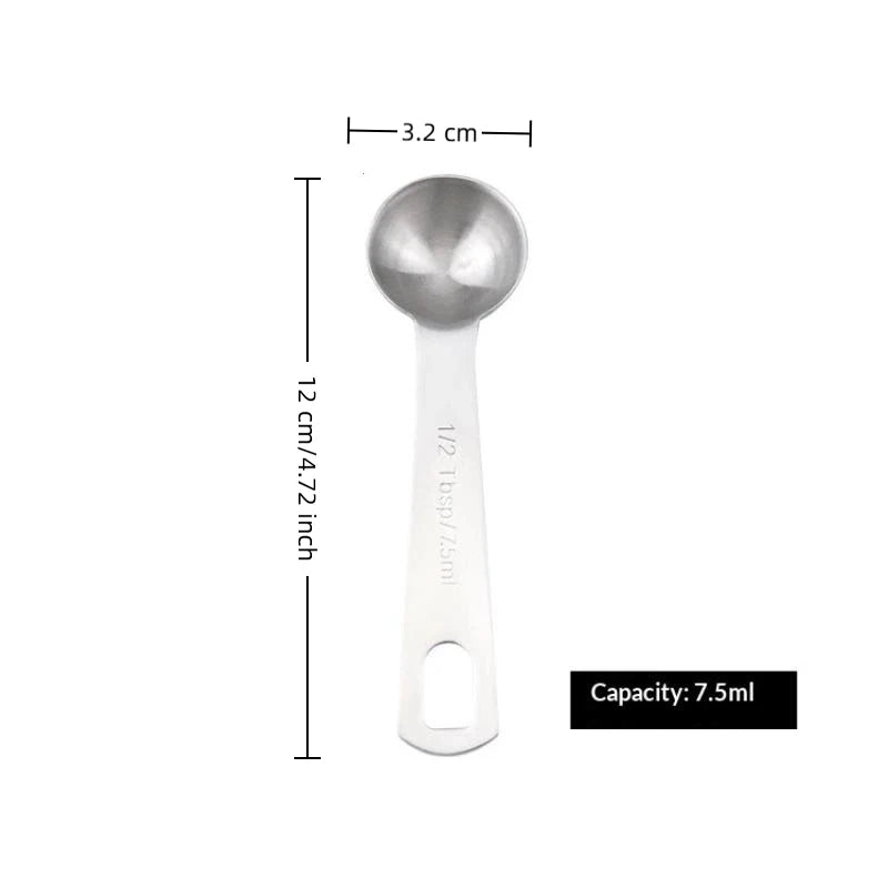 Stainless Steel Measuring Spoons Set 6 Pcs – Stackable Kitchen