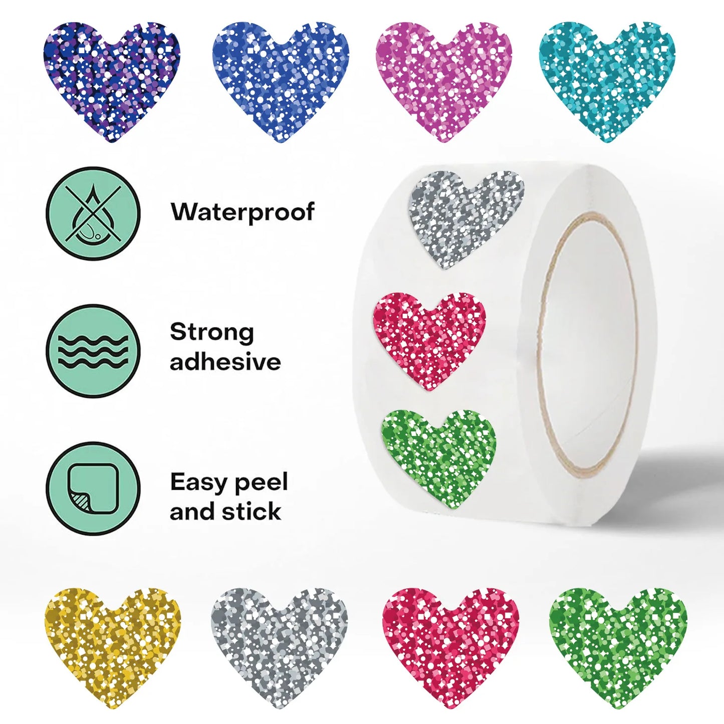 Bview Art Heart Seal Stickers Scrapbooking Envelope Decor Reward