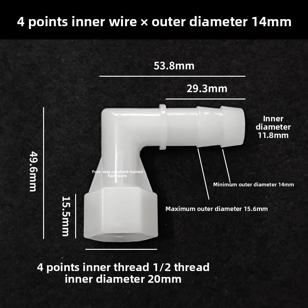 PP Elbow Hose Connectors 4–20mm | Aquarium & Garden Fittings