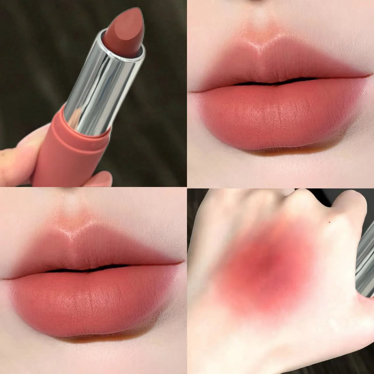 Rose Bean Paste Matte Lipstick – Waterproof Long-Lasting Lip Tint