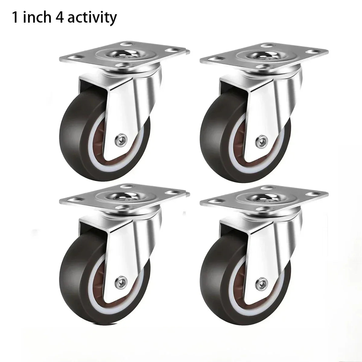 2 Inch Heavy Duty Rubber Furniture Caster Wheels – Set of 4