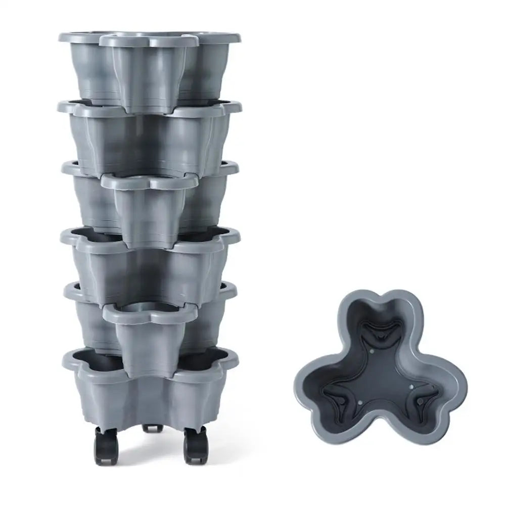 6-Tier Vertical Stackable Planter – Space-Saving Garden Tower