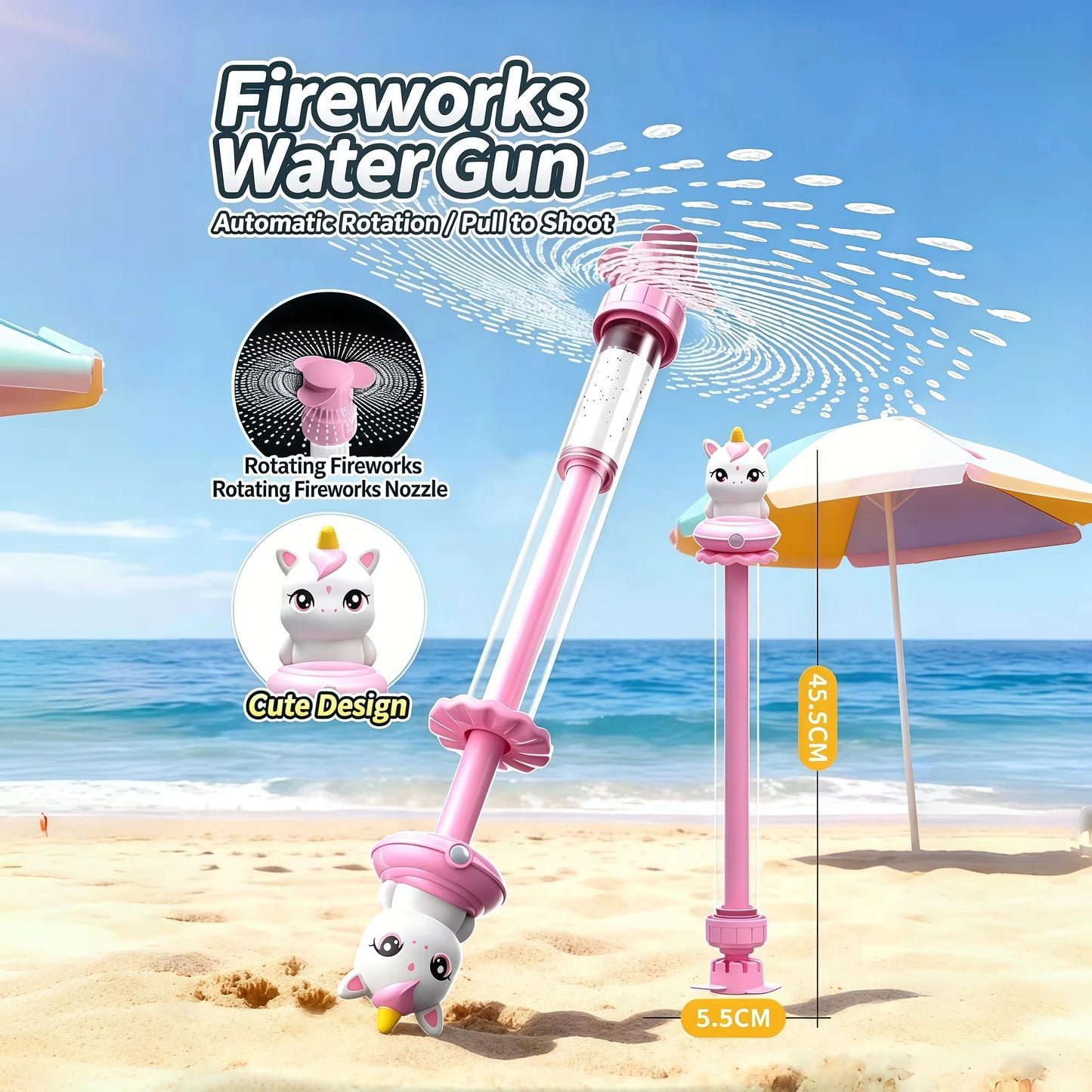 Kids Water Gun Toy – Summer Water Fight Pull Spray Pistol